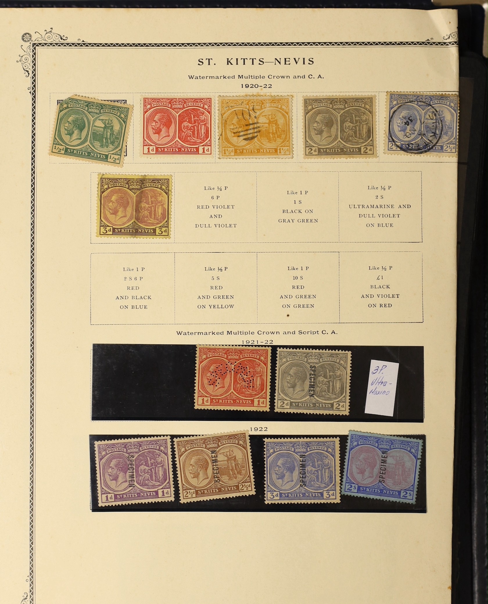 A stamp collection, GB and Commonwealth, contained in two albums